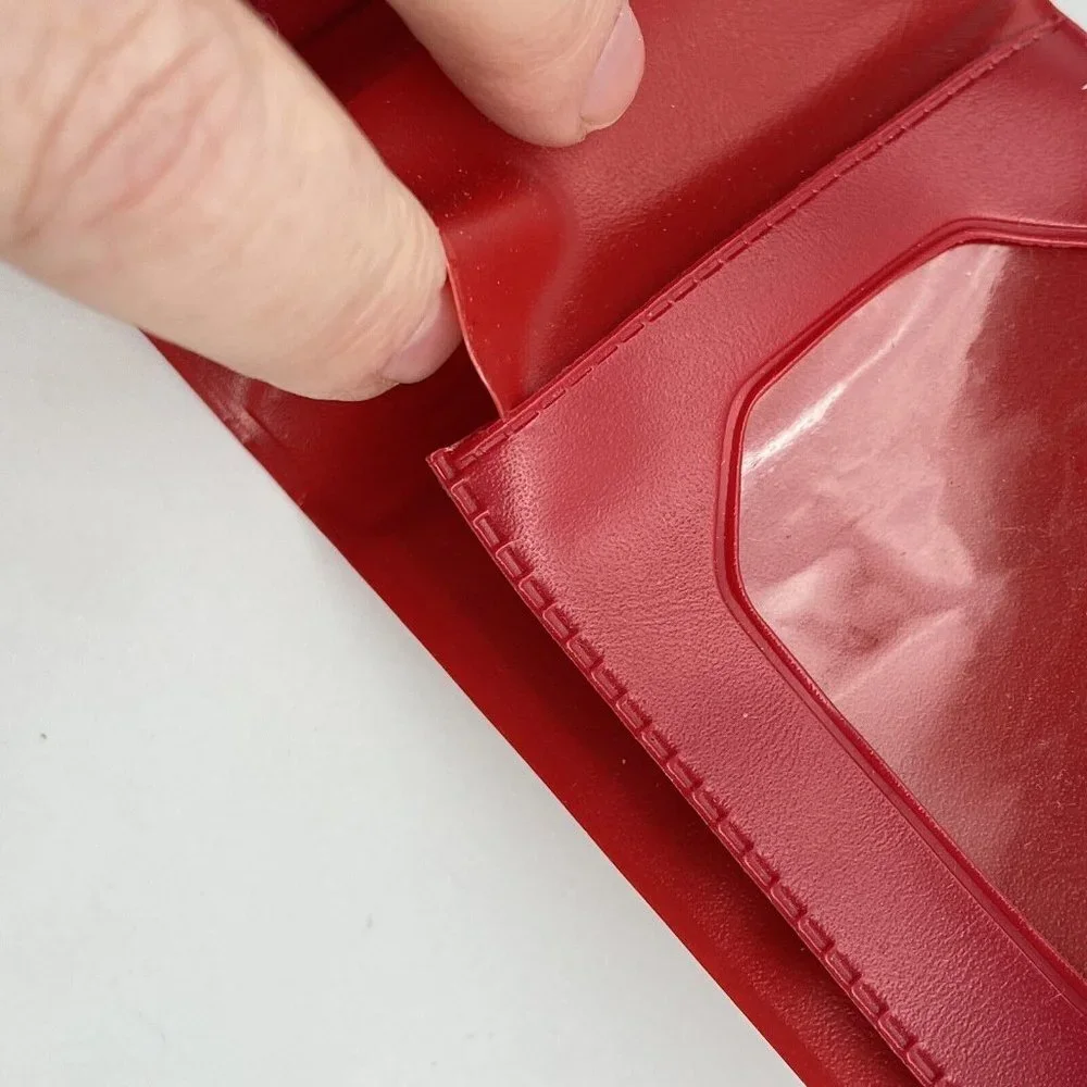 VTG 70s Walt Disney‎ Productions Minnie Mouse Red Plastic Wallet 80s Theme Park